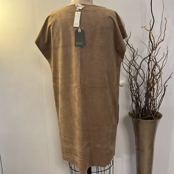 Wilfred Free Nori dress in camel - cap sleeve midi - Picture 4 of 9